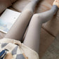 Autumn and Winter High-waist Fake Through-meat Leggings Stewardess Gray Pantyhose Plus Velvet Outer Wear One-piece Pants
