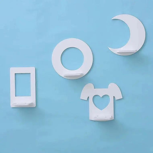 Flower Display Rack Solid Wood Storage Shelf Living Room Storage Platform Wall Mounted Bookshelf