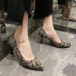 Plus Size 35-39 Summer Women Bohemian Prom High Heels Wear-resistant Non-slip Office Lady Sandals Bridal Shoes