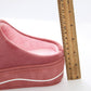 Winter High-heeled Cotton Slippers with Bow Female Cute Princess Style Plus Velvet Home Shoes Thickened Indoor Confinement Shoes