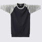 Autumn Men's Cotton Round Neck Plus Fat Plus Size Sweater Loose Long-sleeved Sweatershirts For Fat Guy