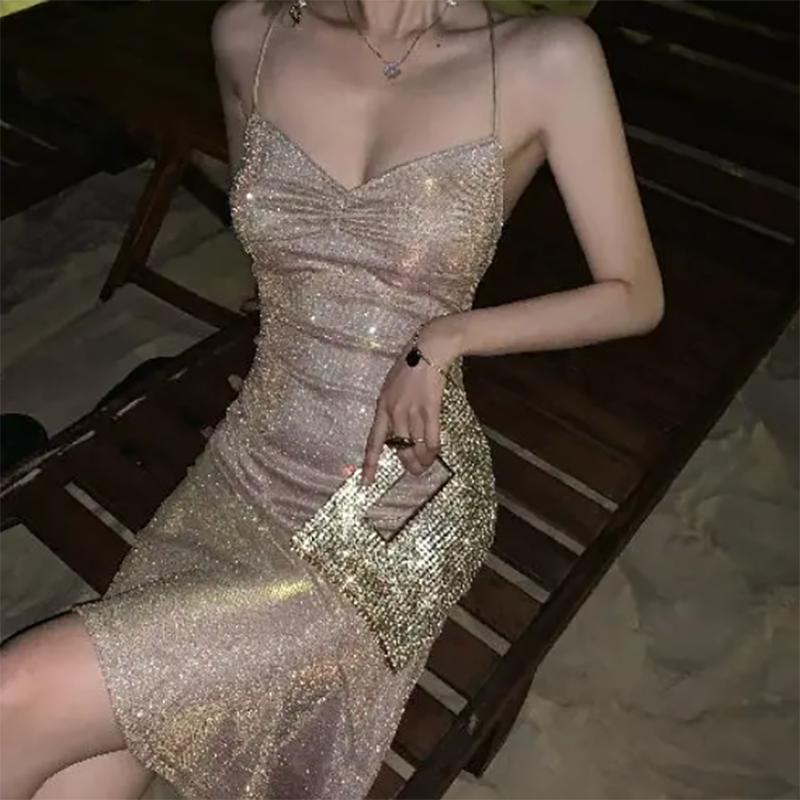 Summer V-neck Halter Sling Dress Women's Dress
