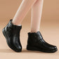 Cotton Shoes Women's Winter Short Boots Plus Velvet Padded Anti-skid Warm Old Beijing Snow Boots Leather Boots