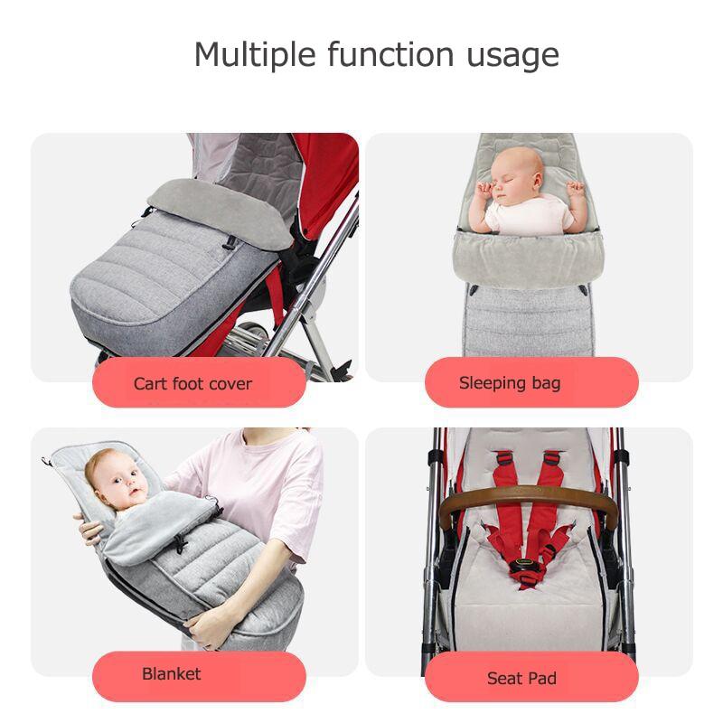 Winter Thick Sleeping Bags Warm Baby Sleepsack Envelope for Newborn Infant Windproof Stroller Cushion Footmuff  Pram