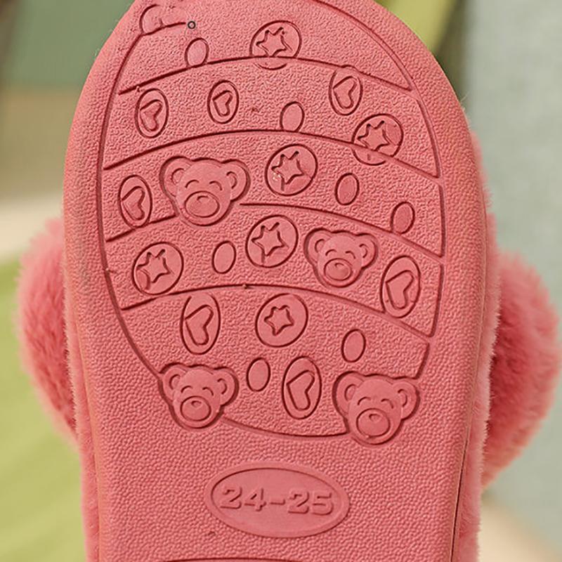 Children's Cotton Slippers Winter Cute Kids Home Shoes Non-slip Thermal Cotton Slippers