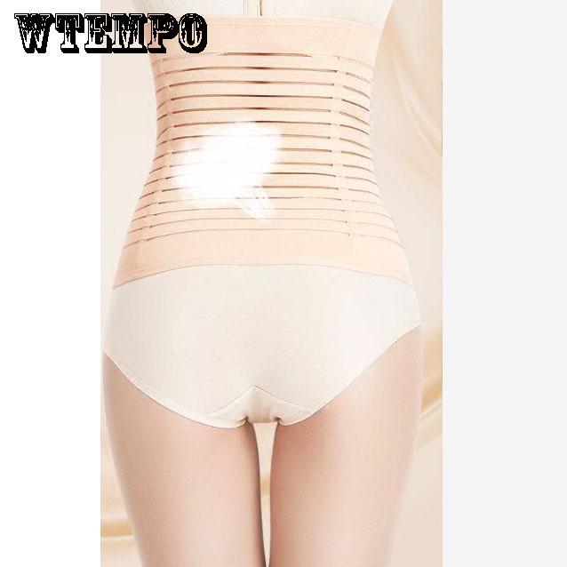 Plastic slimming breathable body waistband straps girdle postpartum women's belly belt