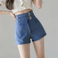 Fashion All-match Super High Waist Stretch Jeans Women Summer Loose High Waist Thin A-line Shorts