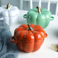 Pumpkin Bowl Soup Cup with Lid Baking Bowl Ceramic Rice Bowl Baking Tableware Dessert Bowl Soup Bowl Ceramic Tableware
