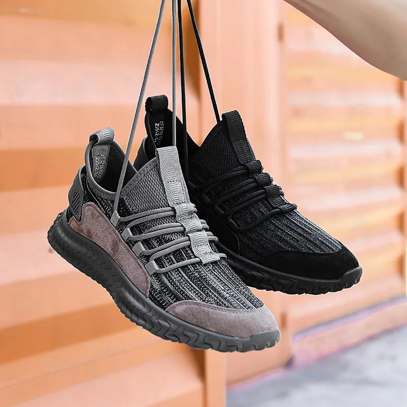 Men's Spring and Summer Large Size Soft Sole Sneakers Men's Lightweight Flat Heel Walking Running Sports Shoes