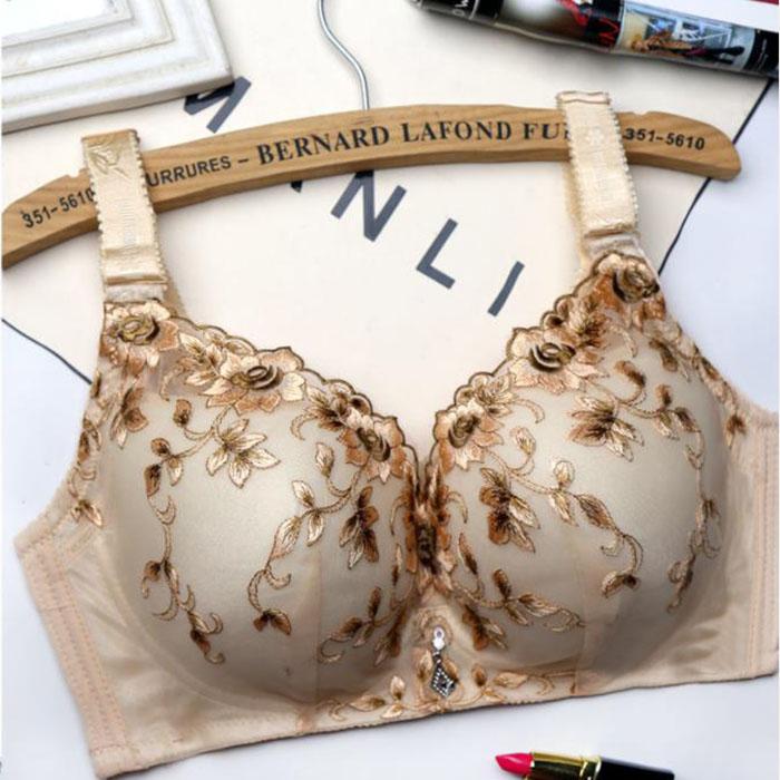 Floral Bras Sexy Push Up Bra for Women Plus Size Underwear Lingerie Thin Wire Free D Bralette Woman Push Up Bras