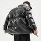 Men's Winter Thick Padded Jacket Bread Suit Clothes Korean Style Trend Loose Student Pu Leather Cotton Jacket Clothes