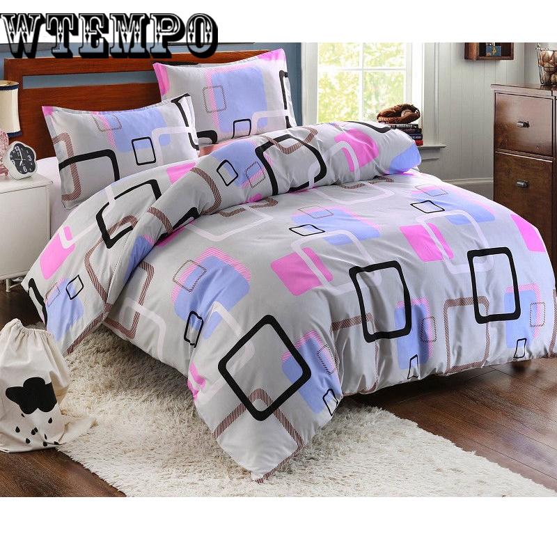 Brand Printed Quilt Cover Four-piece Bedroom Home Bedding Set Comfortable Soft Cotton