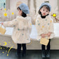 Girls' Autumn and Winter Warm and Windproof Jacket Plus Velvet Thick Winter Clothes