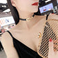 Korean Choker Collar Necklace Female Neck Chain Leather Necklace Clavicle Black Neck Chain Short Neck Strap Jewelry Neck Ring Choker Necklaces