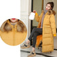 Women's Solid Color Down Jacket Mid-length Korean Loose Thick Coat Warm Cotton Coat Big Fur Collar Winter Clothes Quilted Coat