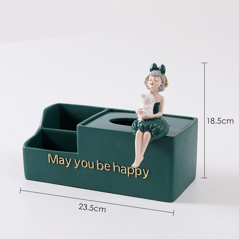 Pumping Tissue Box Meal Desktop Coffee Table Key Remote Storage Box Home Living Room Bedroom High-value Ornaments