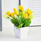 Artificial Flower Simulation Flower Living Room Bedroom Decoration Decoration Plastic Rose Floral Home Small Potted Plant Set Decoration