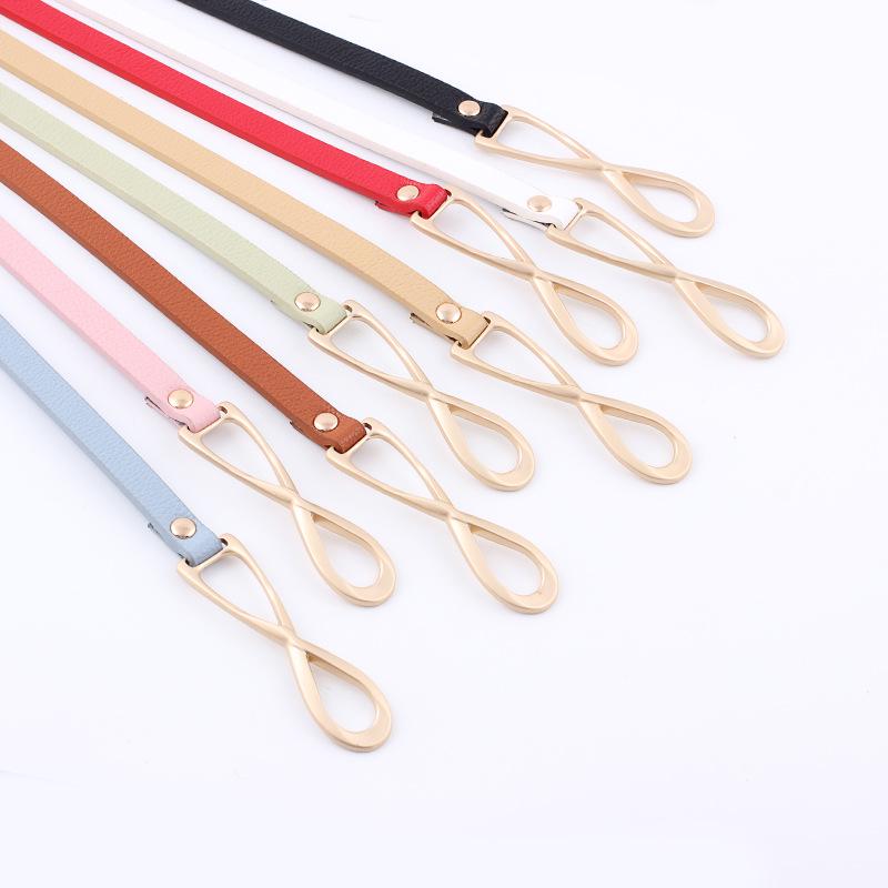 Double-sided Knotted Belt Ladies Fashion Small Belt Thin Belt Multi-color Belt