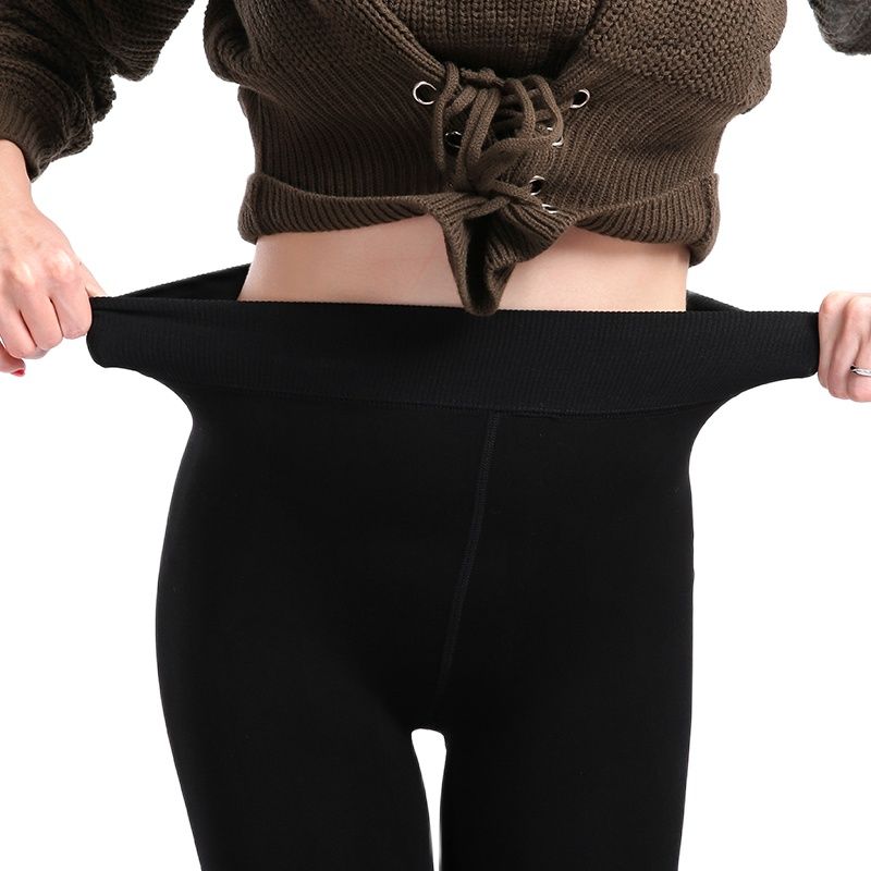 Auroth Winter Women's Leggings Elastic High Waist Plus Velvet Thicken Leggings Warm Pants Plus Size Trousers
