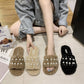 Autumn and Winter Ladies Fashion Cotton Slippers Warm Flat Shoes Indoor and Outdoor Casual Shoes