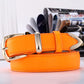Fashion Men Women Buckle-Free Elastic Belt Leather Waistband for Jeans Pants