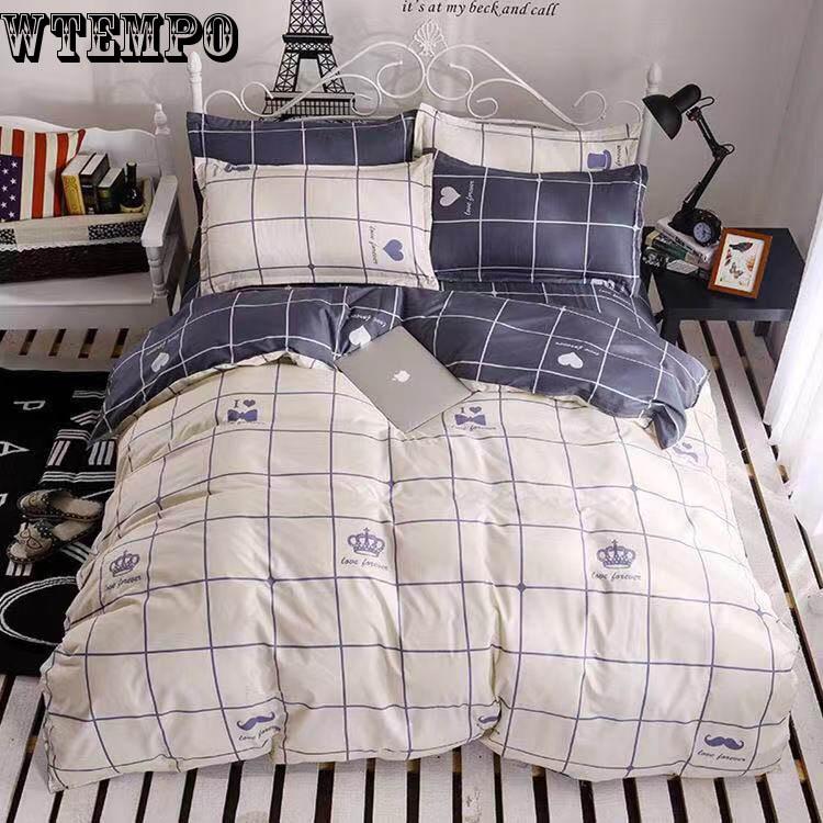 Solid Cotton Bedding Duvet Cover Sets Elegant Flower Cover Set Pillowcase Quilt Duvet