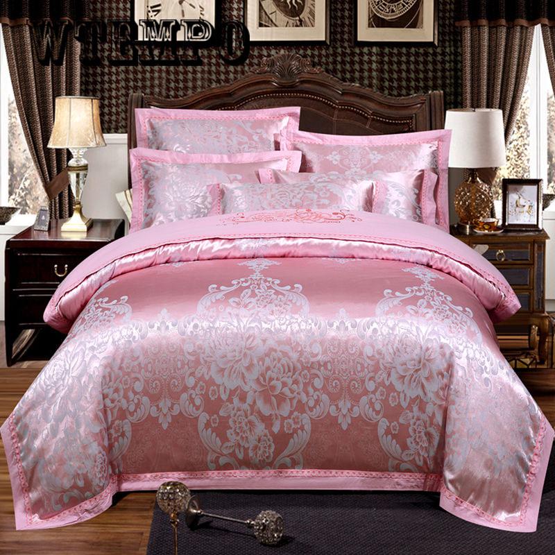 Luxury Royal Bedding Set Egyptian Cotton bed sheets Silky King Queen Size Bed Set Duvet Cover