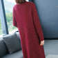 Autumn and Winter Mid-length Plus Size Base Skirt Over The Knee Half Turtleneck Sweater Skirt Middle-aged Women Sweater Dress