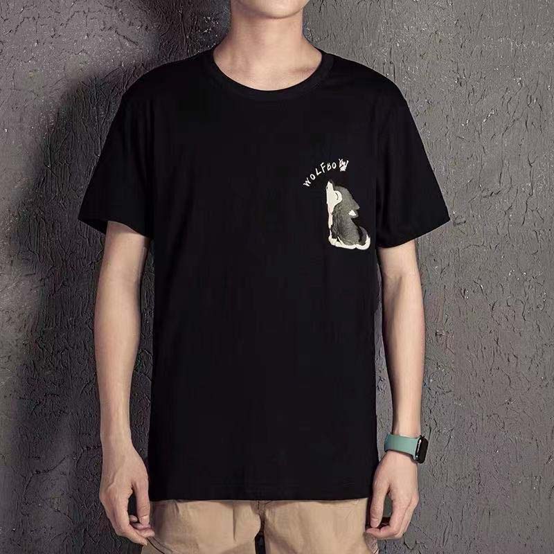 2021 New Summer Men's T-shirt Men's Simple Printing Short-sleeved T-shirt