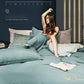 Fashion Luxury Four-piece Set Simple Bed Sheet Quilt Cover Pillowcase Bedding Embroidery Washed Cotton Sheets