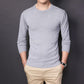 Fall/winter Sweater Men's Korean Pullover Round Neck Solid Color Sweater Thin Bottoming Shirt Low-neck Sweater