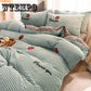 4pcs Bedding Sets Home Living High Quality Winter Fleece Duvet Cover Set Plush Bed Sheet