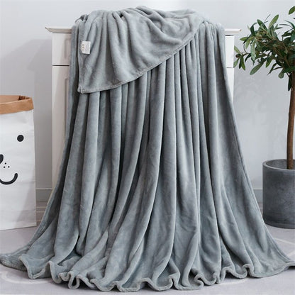 Arctic Fleece Blanket Blanket Thick Solid Color Air Conditioning Blanket Winter Coral Fleece Double-sided Plus Fleece Warm and Breathable Bed Sheet