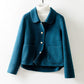 Autumn Women Faux Wool Coat Long Sleeve Single Breasted Fashion Turn Down Female Blends Causal Loose Winter Outwear