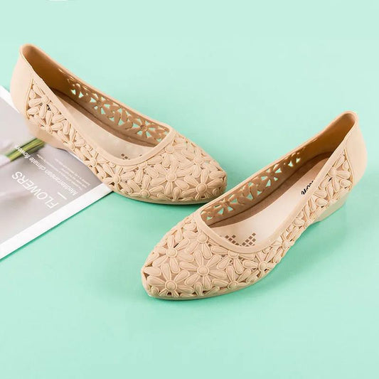 Sandals Female Summer Wear Student Trend Roman Fashion Hole Single Shoes Wedge Harajuku Style