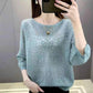 Spring and Summer Women's Round Neck Fashion Loose Knitted Bottoming Shirt Top Thin Hollow Short-sleeved T-shirt