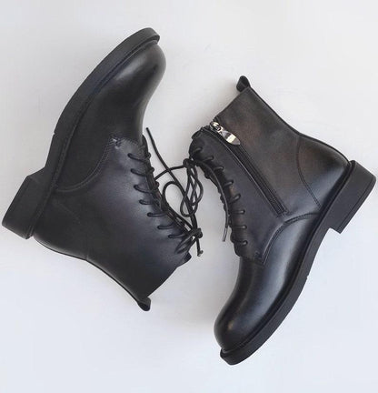 Handmade Women Leather Boots,Oxford Women Flat Shoes, Casual Shoes, Short Boots,Booties,Black Booties,Brown Boots,Winter Boots