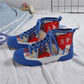High-top Canvas Shoes Women's Shoes 2020 Canvas Shoes Blue Wild Retro Ins Hand-painted Printing Graffiti Shoes