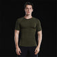 Men Summer  Casual Slim Tee Shirt Body Abdomen Waist Slimming Seamless Short-sleeved Men's Corset