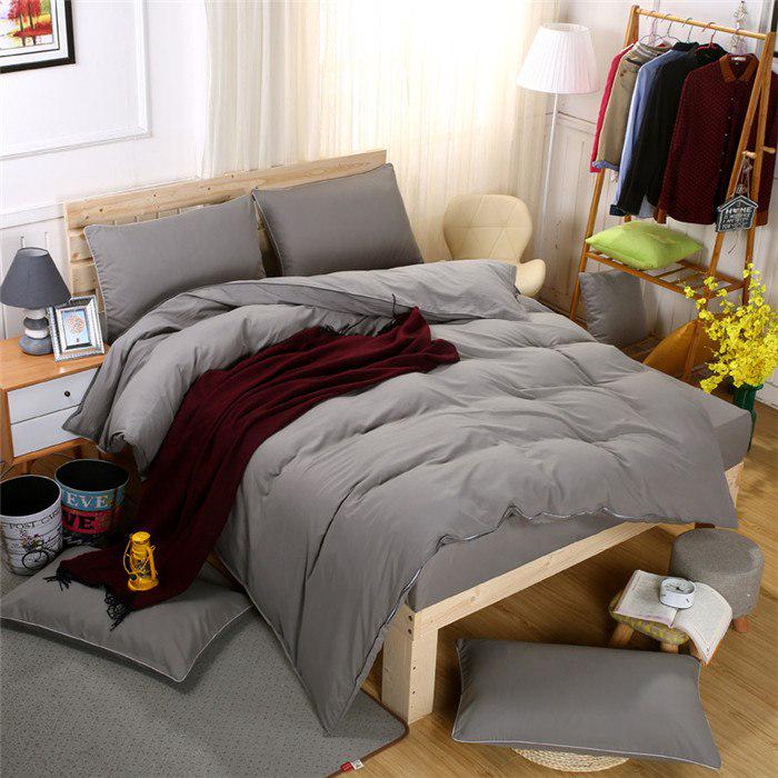 Luxury Solid Color Bed Linens Set Red Microfiber Bed Set Bedclothes Comforter