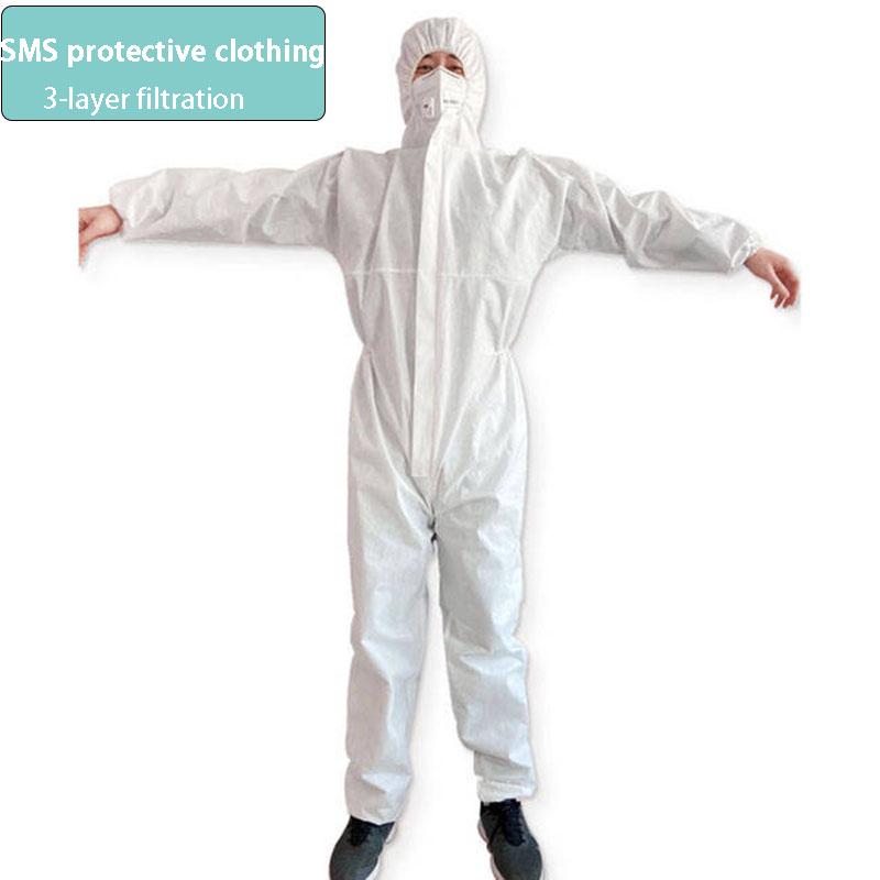 3-layer Disposable Medical Protective Clothing Non-woven Safety Protective Coveralls