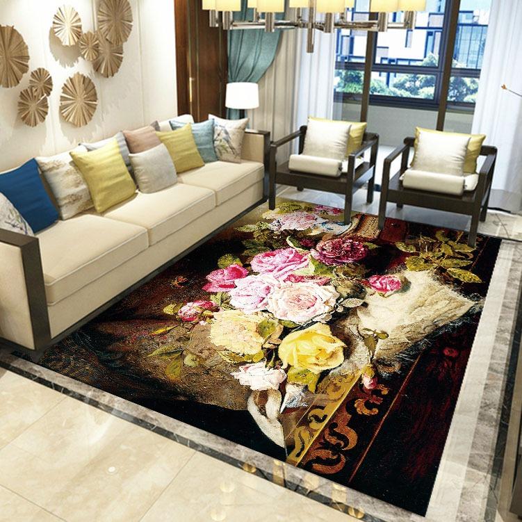 Chinese Style 3D Printing Carpets and Rugs Living Room Sofa Coffee Floor Mat Table Bedroom Carpet