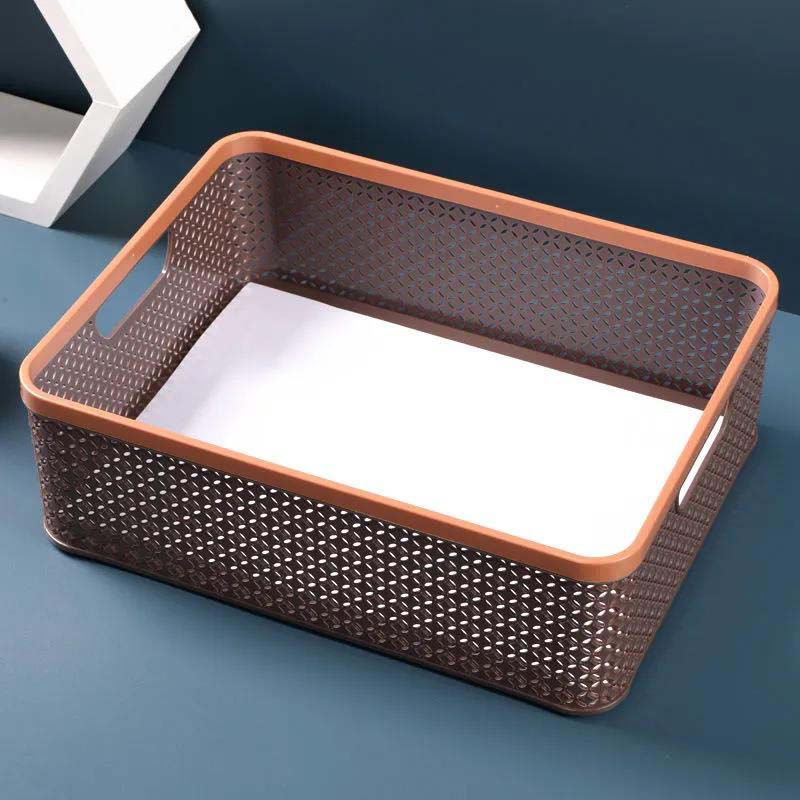 Rectangular Storage Box Multi-purpose Finishing Storage Basket Bathroom Kitchen Goods Storage Box