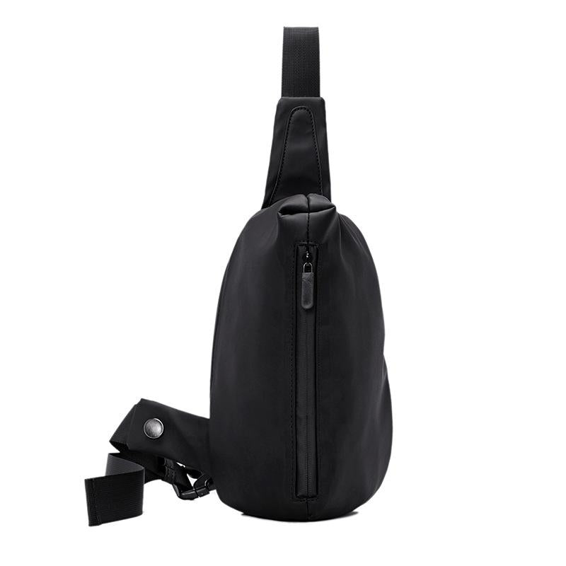 Chest Bag Men Black Large Capacity Multi-pocket Nylon Shoulder Bag Outdoor Sports Pockets