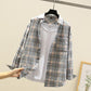 Cotton Striped Shirt Men's Long Sleeve Top Loose Large Size Jacket