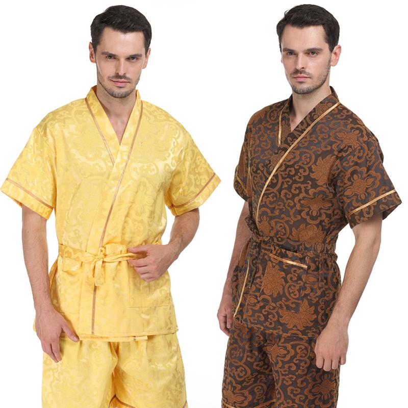 Cardigan Lace-up Steam Suit Men's Bathing Suit Bath Yukata Sauna Bathing Suit Lace-up Kimono