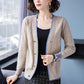 Autumn and Winter V-neck Knitted Sweater Ins Style Casual Short Jacket Fashion Simple Female Jacket