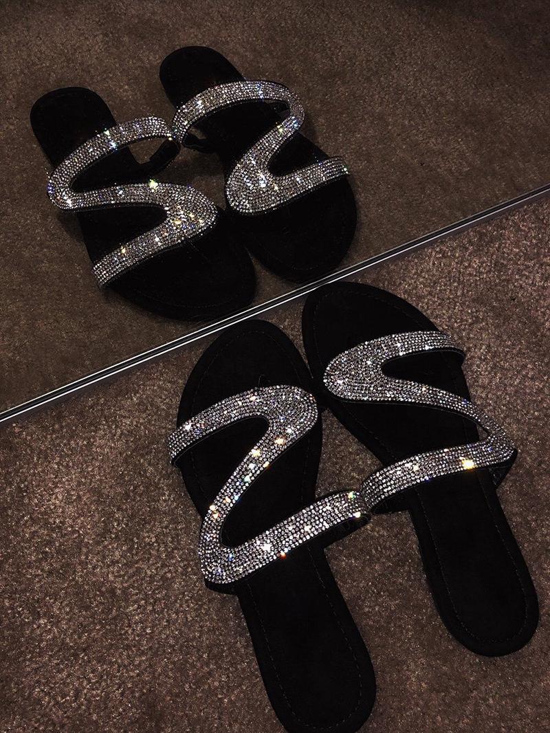 Women Summer Flat Bling Slippers Transparent Soft Jelly Shoes Female Flip Flops Sandals Outdoor Beach Ladies Slides Plus Size