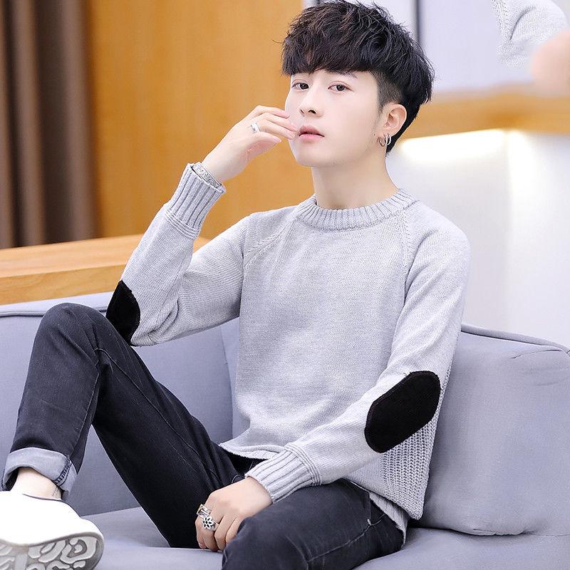 Knitted Man Sweater Fashion Men Casual Autumn Mens Sweaters Fake Shirt Collar Warm Winter Pull Homme