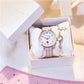 Women's All-match Cute Quartz Watches Strawberry Luminous Watches Plaid Fabric Strap Student Wrist Watches